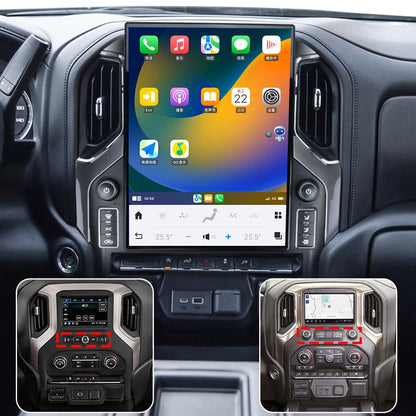 15.6" Android car radio for Silverado/Sierra, CarPlay, GPS, touchscreen