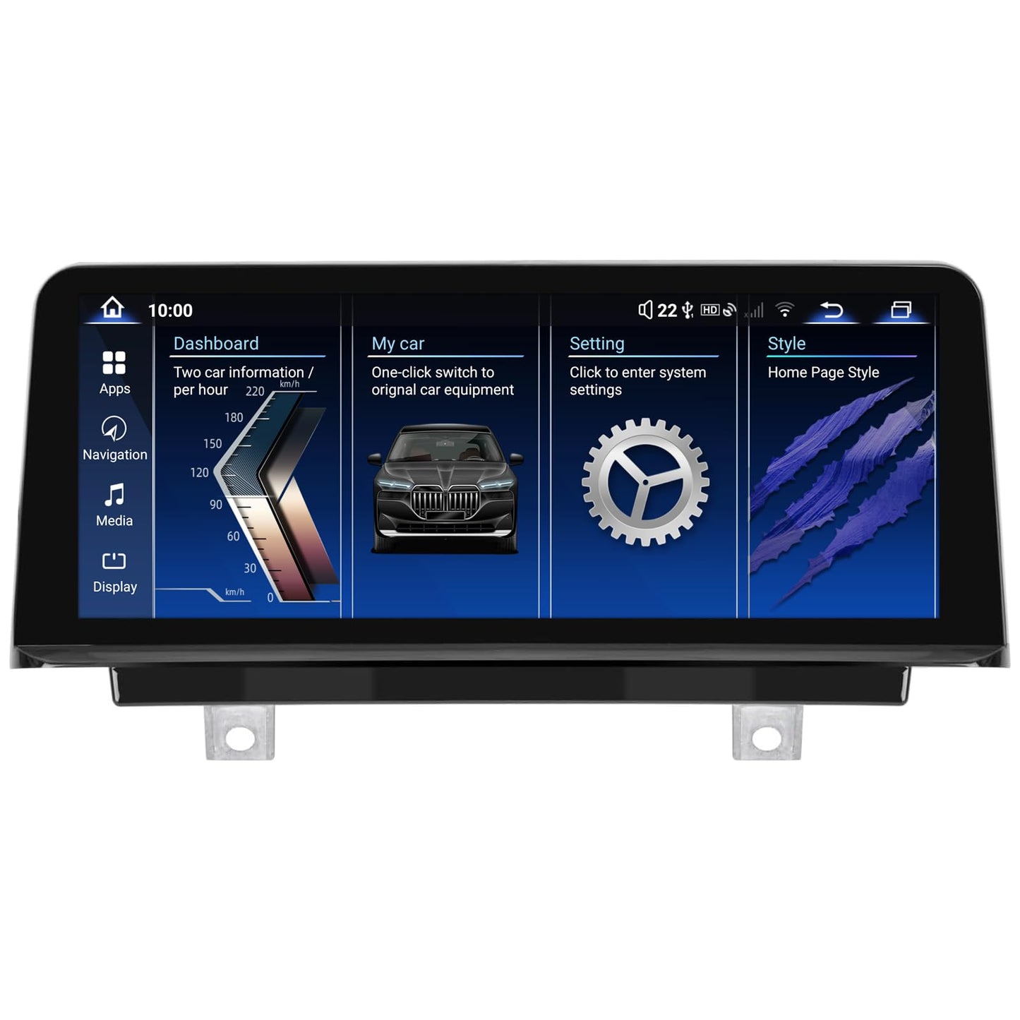 10.25" BMW Android stereo, 8+128GB, GPS, CarPlay, backup camera