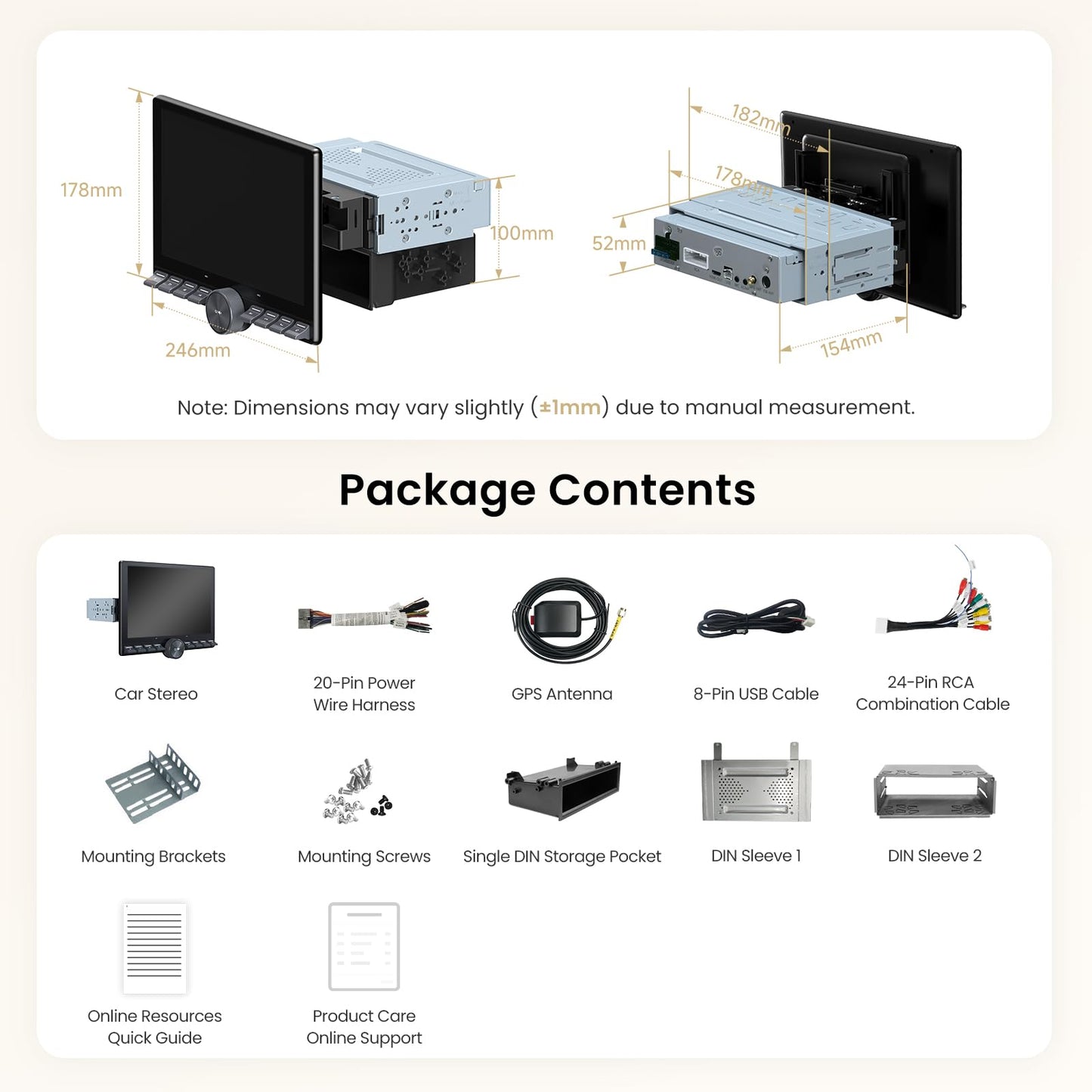 ATOTO 10.1" QLED stereo, wireless CarPlay/Android Auto, WiFi, GPS, split screen