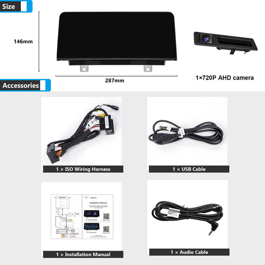 PEMP 10.25" BMW screen, CarPlay, Android Auto, reverse camera