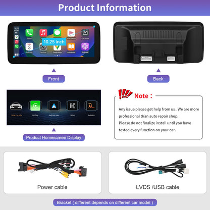Road Top 10.25" Mercedes screen, CarPlay/Android Auto, touchscreen retrofit