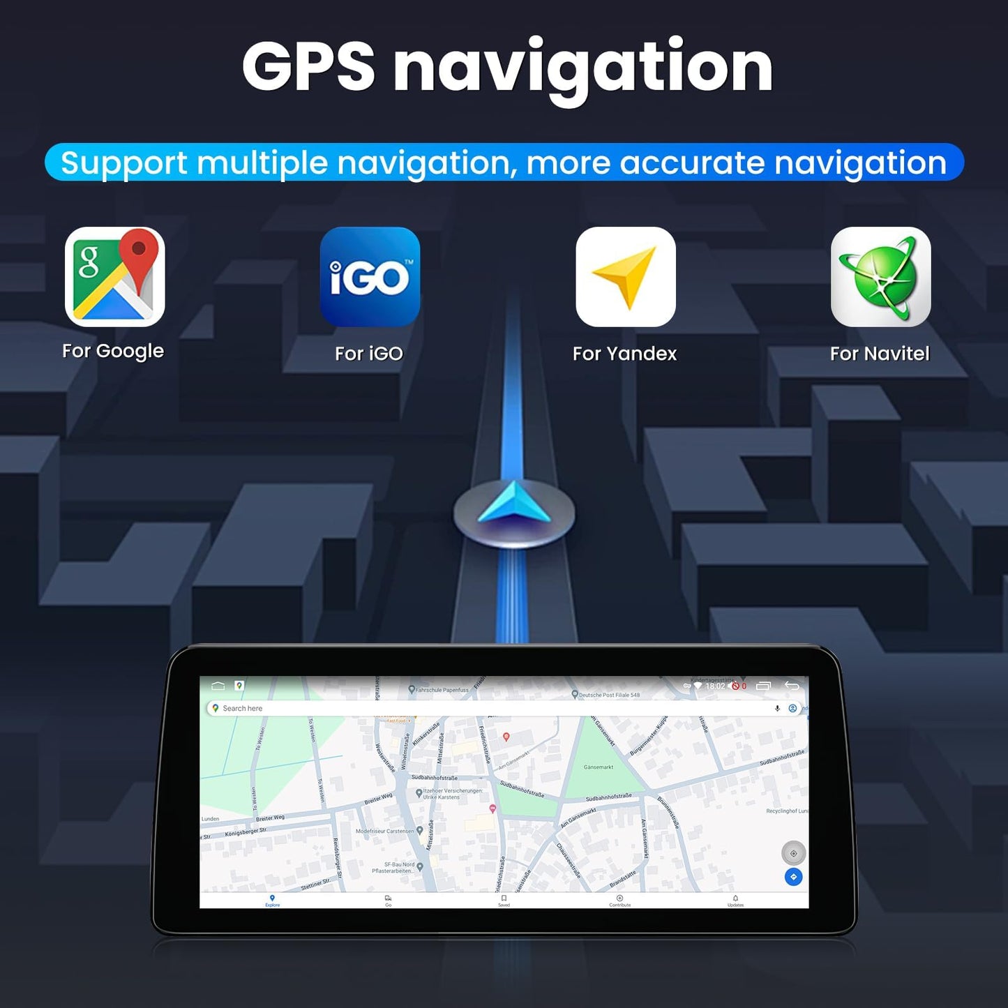 10.25" BMW Android stereo, 8+128GB, GPS, CarPlay, backup camera