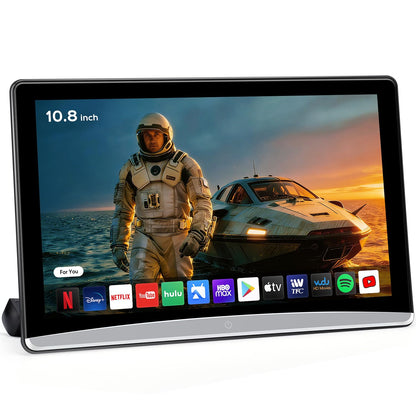 10.8" Android headrest monitor, 5G WiFi, Bluetooth, HDMI, rear screen