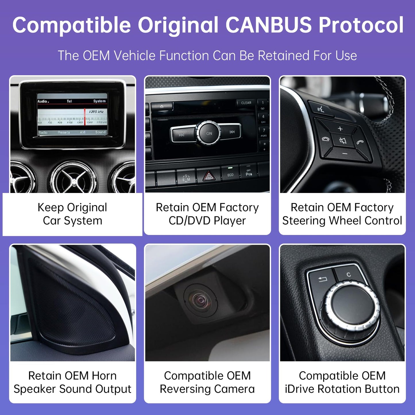 Road Top 10.25" Mercedes screen, CarPlay/Android Auto, touchscreen retrofit