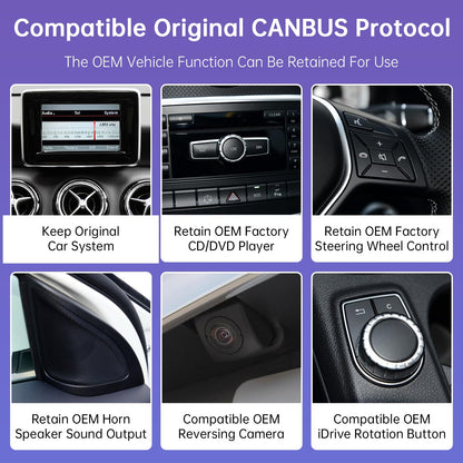 Road Top 10.25" Mercedes screen, CarPlay/Android Auto, touchscreen retrofit