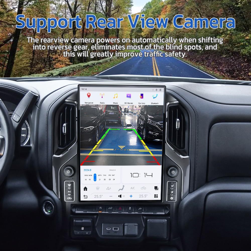 15.6" Android car radio for Silverado/Sierra, CarPlay, GPS, touchscreen