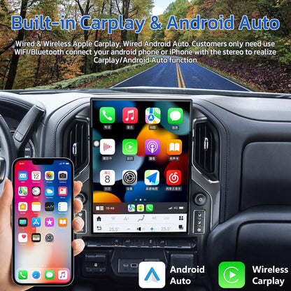 15.6" Android car radio for Silverado/Sierra, CarPlay, GPS, touchscreen