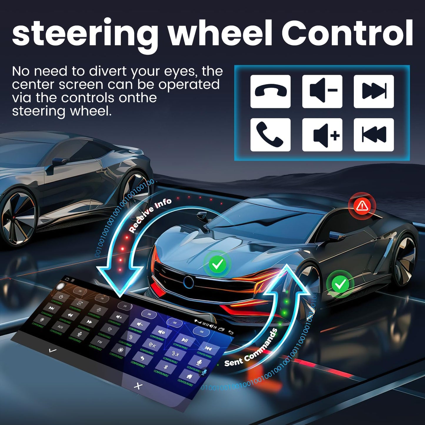 10.25" BMW Android stereo, 8+128GB, GPS, CarPlay, backup camera