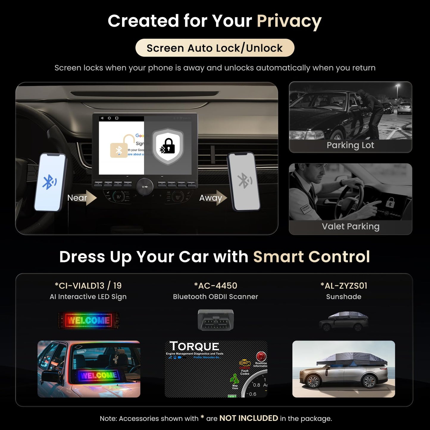 ATOTO 10.1" QLED stereo, wireless CarPlay/Android Auto, WiFi, GPS, split screen