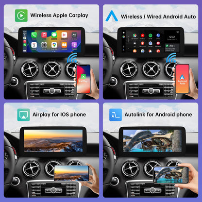 Road Top 10.25" Mercedes screen, CarPlay/Android Auto, touchscreen retrofit